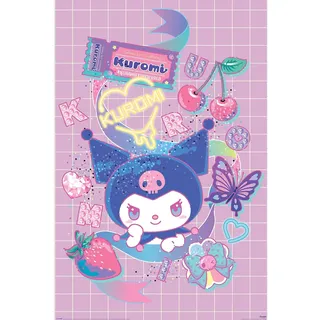 Pyramid International Sanrio (Kuromi - Mood) Maxi-Poster, Premium-Wandkunst, 90 x 60 cm, offizielles Lizenzprodukt