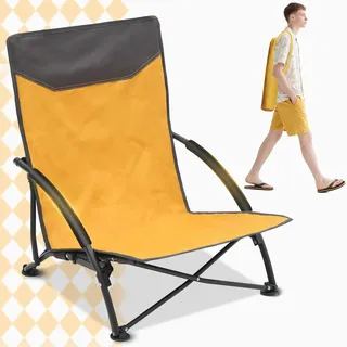 Sekey Campingstuhl Klappbar Gelb/Schwarz