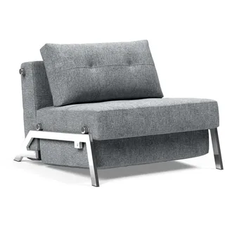 Innovation Living Schlafsessel Cubed 90 Chrom Stoff Grau Granit