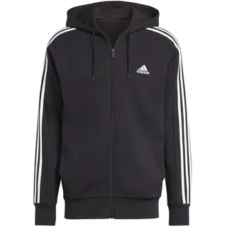 Adidas Essentials French Terry 3-Streifen Kapuzenjacke Black / White S