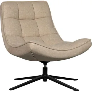 Woood Drehsessel »Maudi«, Metallgestell, gepolstert mit gewebtem Stoff, H 84 cm x B 74 cm, beige