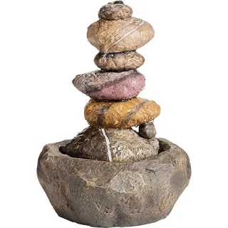 Lumineo Springbrunnen 893009 Polyresin Steine 22 x 22 x 30 cm