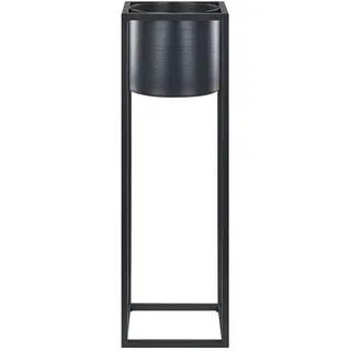 Beliani Pflanzenständer Metall schwarz 50 cm Idra , Schwarz , 50 cm , Dekoration, Blumen & Blumentöpfe, Übertöpfe