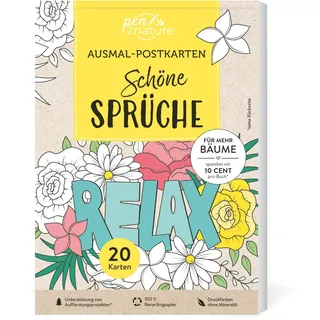 pen2nature Ausmal-Postkarten Schöne Sprüche