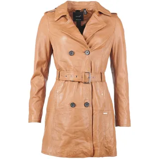 Langjacke MAZE "Mantel Culima", Damen, Gr. S, braun (cognac), Obermaterial: 100% Lammleder LEL. Futter: 100% Polyester PES., Jacken Langjacke