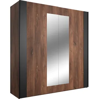 Home Affaire Schwebetürenschrank Sigma 200 x 213 x 64 cm Braun/Schwarz