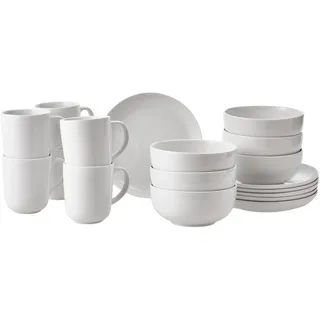 Novel Kaffeeservice , Weiß , Keramik , 18-teilig , 500 ml,500 ml , Lfgb , lebensmittelecht , Geschirr, Geschirrsets, Geschirrserien