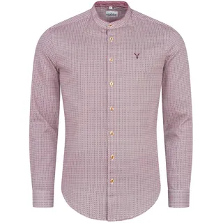 Trachtenhemd NÜBLER "Trachtenhemd Paavo", Herren, Gr. XL, EURO, rot, Obermaterial: 100% Baumwolle CO., Hemden Trachtenhemd