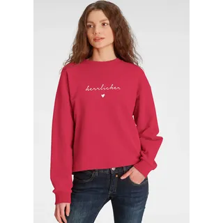 Herrlicher Sweatshirt »OTINA«, mit Herrlicher Logo-Statement-Print, rot