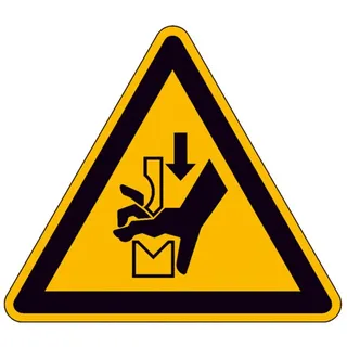 SafetyMarking Warnschild Quetschgefahr Folie selbstklebend 50 mm ISO 7010 10 St.