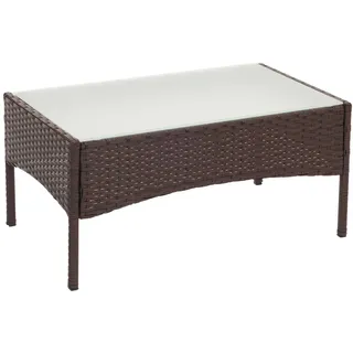 Mendler Gartentisch Beistelltisch 79 x 48 x 38 cm Braun Meliert