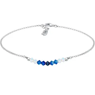 Elli Fußschmuck Damen Fußkettchen Kugel Strand Meer Kristalle 925 Silber
