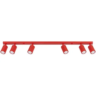 Deckenstrahler Aluminium Rot schwenkbar drehbar GU10 h:117 cm Deckenleuchte Büro
