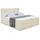 Boxspringbett mit H4 und Topper 140 x cm Beige Samt Polsterbett mit Bettkasten und Bett mit Stauraum Beige