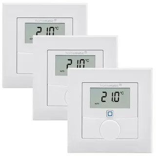 Homematic IP Wandthermostat mit Luftfeuchtigkeitssensor 3 St. Weiß