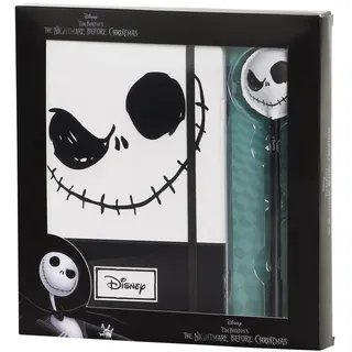 Disney Nightmare Before Christmas Face-Geschenkbox mit Tagebuch und Fashion Kugelschreiber, Schwarz, 22,4 x 23,2 cm