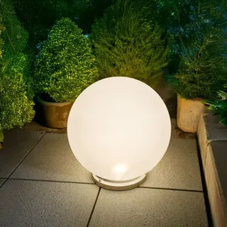 esotec Solarleuchte Edelstahl/Kunststoff Ø40cm inkl. Fernbedienung 10 Lichtfarben weiß