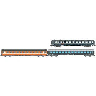 ARNOLD HN4467 FS, 3er-Pack Alpen-Express Rom – München, WR Plus Eurofima 2. Klasse, C1 Plus UIC-X 64 2. Klasse, grau, epIV-Personenwagen