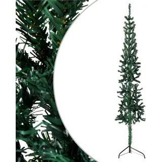 The Living Store Künstlicher Halb-Weihnachtsbaum mit Ständer Schlank Grün 150 cm - Grün