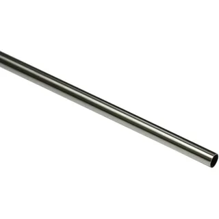 GARDINIA Vorhangstange New York 1-läufig Ø 12,7 mm 160 cm Silber/Weiß