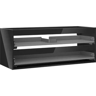 Mexen Box-A Schrankkorpus unter Waschbecken 120 cm, 2 Schubladen, schwarzer Hochglanz - 91AX0-1200-470-2-70