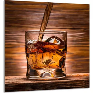 GLASPLATTE FÜR KÜCHE 60x65 Whiskey