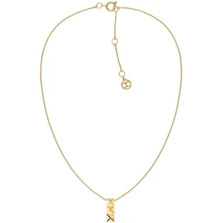 Tommy Hilfiger Halskette für Damen Edelstahl Gelbgold