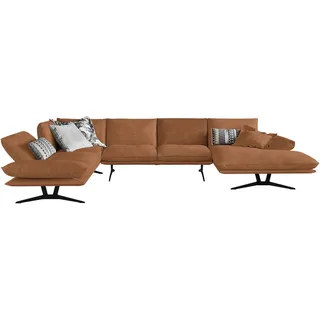 Dieter Knoll Wohnlandschaft , Hellbraun , Leder , Echtleder , Anilinleder, Büffelleder , Uni , U-Form , 359x217 cm , Dgm , Typenauswahl, Fußauswahl, Lederauswahl, Stoffauswahl, seitenverkehrt erhältlich, Rücken echt , Wohnzimmer, Sofas & Couches, Wohnlandschaften, Wohnlandschaften in U-Form