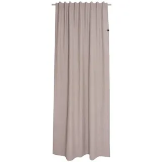 Schöner Wohnen Fertigvorhang , Hellbraun , Textil , Uni , 130x250 cm , für Stange und Schiene geeignet , Heimtextilien, Vorhänge, Fertigvorhänge