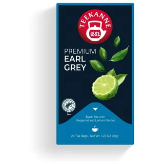 TEEKANNE Premium Earl Grey, 20 Teebeutel (35 g) – Schwarzer Tee mit Bergamotte‐ und Zitronenaroma, klassischer Earl Grey