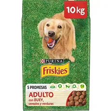 Friskies Purina Hundefutter für ausgewachsene Hunde, mit Ochsen, Getreide und Gemüse, 10 kg Sack