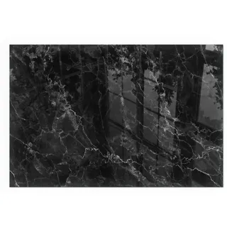 Tulup Kaminbodenplatte Glas 120 x 80 x 0,4 cm Schwarz
