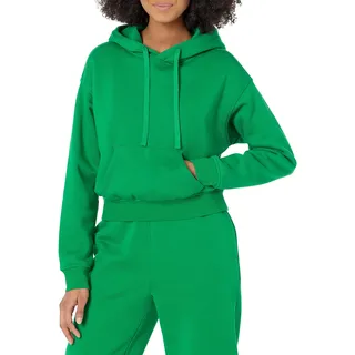 Amazon Essentials Damen Crop Pullover Hoodie Sweatshirt (Erhältlich in Übergröße), Grün, L
