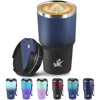 Grsta Thermosbecher, 20oz Thermobecher aus Edelstahl, Isolierbecher, 6h Heiß und 8h Kalt, Kaffeebecher to go, Isolierbecher Auslaufsicher, Kaffee Thermobecher für Tee, Smoothies und Mehr