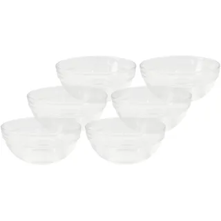 Provance 6 x Schüssel aus Glas Ø 9 cm Glasschälchen Dipschale Dessertschale Tapasschale