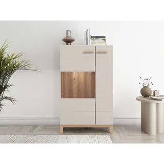 Home Affaire Vitrine Essex 77 x 35 x 127,5 cm Weiß