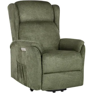 Beliani Elektrischer-Fernsehsessel Grün Elegy , Textil , 72x86x80 cm , Wohnzimmer, Sessel, Polstersessel