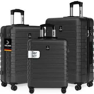 DEUBA New York Koffer-Set 3-tlg. schwarz