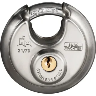 Burg Wächter Vorhängeschloss 70.80 mm verschieden schlieÃend Edelstahl SchlÃ1⁄4sselschloss