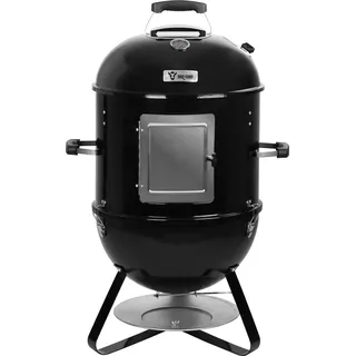 BBQ-Toro 3 in 1 Räuchertonne Ø 47 cm, 3in1 Smoker, Kugelgrill und Feuerschale, mit Thermometer - Schwarz