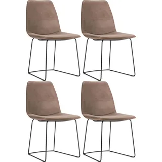 Schalenstuhl FREISTIL ROLF BENZ "117", grau (braungrau 9225, schwarz), B:50cm H:86cm T:59cm, Holzwerkstoff, Stühle, Schalenstuhl, mit schmalem Metallgestell in Schwarz, ohne Armlehne