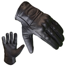 PROANTI Motorradhandschuhe Leder Sommer Motorrad Handschuhe Touchscreen Funktion (XL)