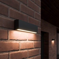 Bild LED-Außenwandlampe Elvira, graphitgrau, Aluminium, warmweiß