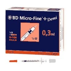 BD Micro-FineTM+ U 100 Insulinspritzen 0,3 x 8 mm
