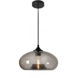 Tropibed Bunt Vintage Glas Pendelleuchte, e27 Glas Hängelampe, Glas Lampenschirm Hängelampe Für Küche Schlafzimmer Wohnzimmer Kronleuchter (Grau)