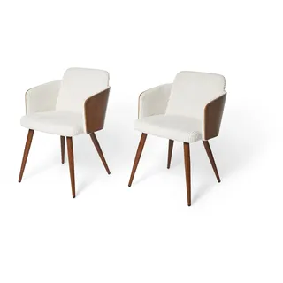 Jahnke Schalenstuhl Chic Sit Duo Polyester sanftes Weiß