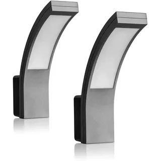 SEBSON Außenlampe Wand Anthrazit 15W 1100lm kaltweiß 5800K IP65, 2er Set