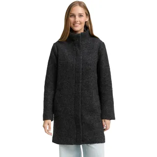 TOM TAILOR Denim Damen Bouclé Wollmantel mit Stehkragen
