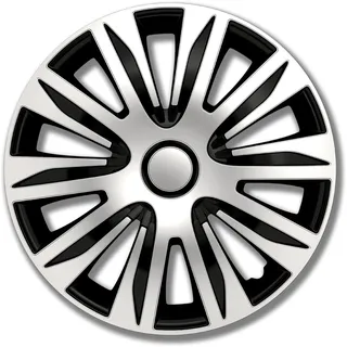 Petex Radkappe 14" Zoll Radzierblenden Satz schwarz/silber RB547514