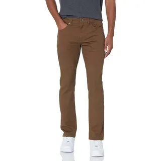 Amazon Essentials Herren 5-Pocket-Stretch-Twillhose, Schlanke Passform, Braun, 34W / 32L